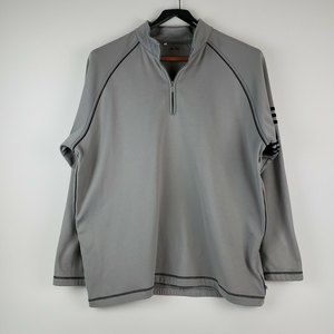 Adidas Men's Fleece Lined 1/4 Zip Pullover Gray (Size XL)